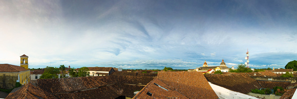 From the Rooftop of Hotel Bioma: view of Mompos towards the Rio Magdalena