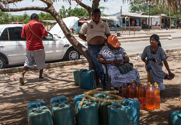 Smuggled gasoline and foodstuff from Venezuela.